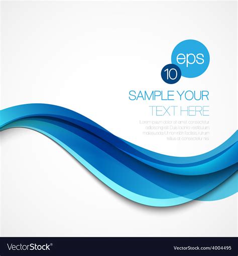 Abstract Design Background Blue Wave Vector Graphic