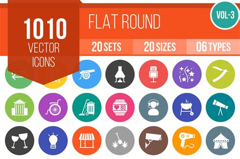 1010 Flat Round Icons V3 Icons Creative Market