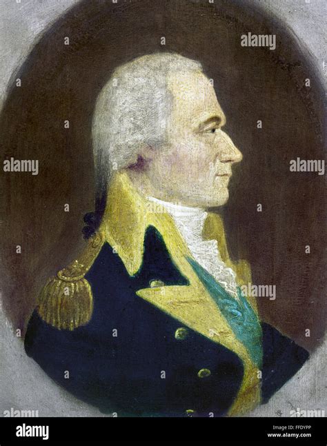 Alexander Hamilton N1755 1804 American Politician Oil On Panel Attributed To William J