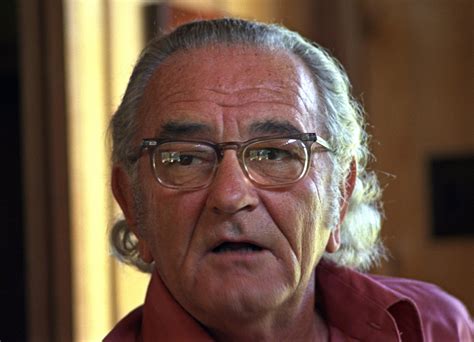 Lyndon B Johnson With Long Hair During An Interview In August 1972