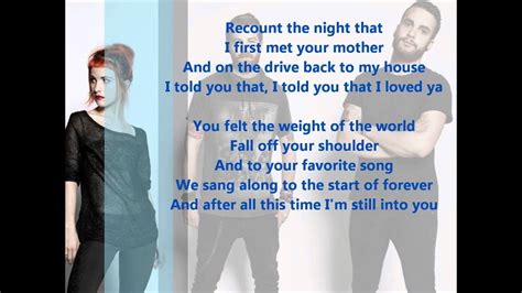 Both things are penalized with some life. Paramore Still Into You (higher key) Karaoke with lyrics ...
