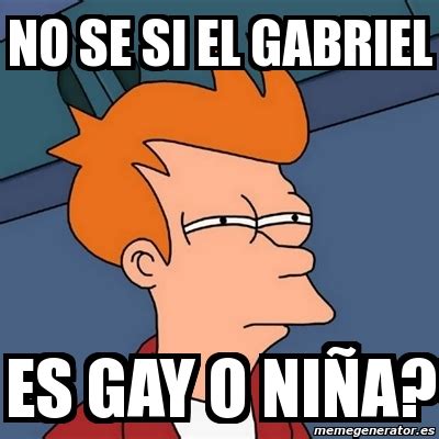 Meme Futurama Fry No Se Si El Gabriel Es Gay O Ni A