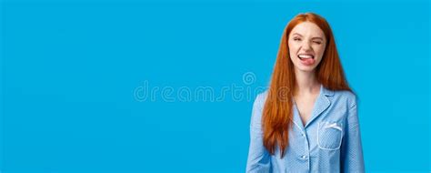 Carefree And Funny Pretty Redhead Teenage Girl Dont Want Sleep During