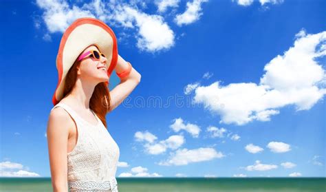 Girl On The Beach Stock Image Image Of Heat Looking 33685127