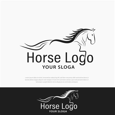 Horse Logo Stable Farm Valley Company Race Logo Design