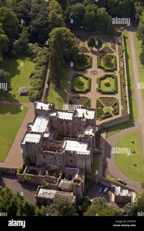 Historic Aerial View Of Chillingham Castle Northumberland Taken In