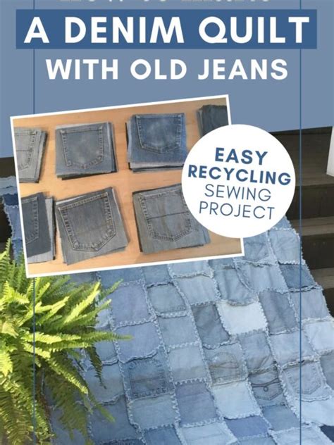How To Make A Denim Quilt Using Old Jeans An Ultra Simple Sewing