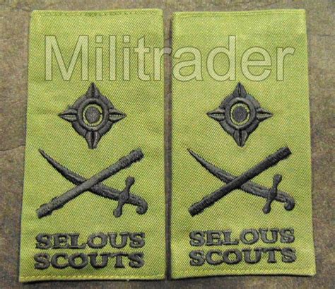 Rhodesia Rhodesian Army Selous Scouts Major General Epaulets Variant