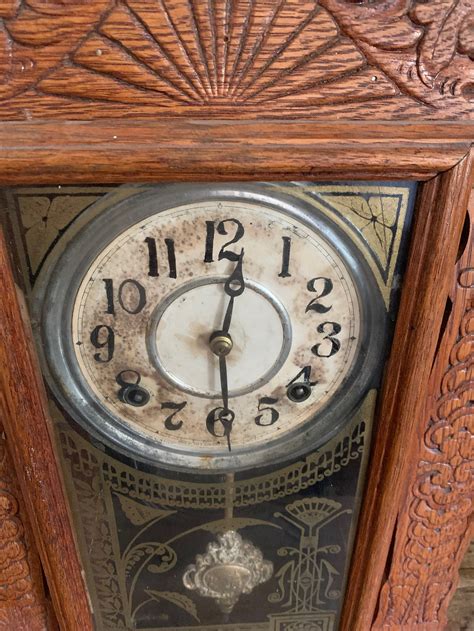 Antique E Ingraham Clock 1800s Kitchen Mantle Parlor Etsy