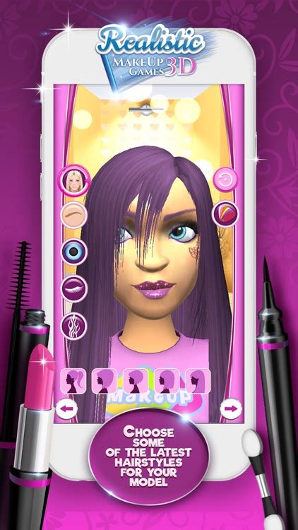 Realistic Makeup Games 3d Star Girl Hair Salon And Makeover Studio By