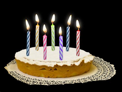Birthday Cake Burning Candles Fire  Happy Birthday S Share