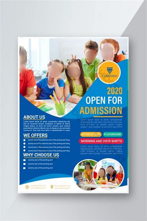 Kids Education Flyer Template Design For Printing Ai Free Download
