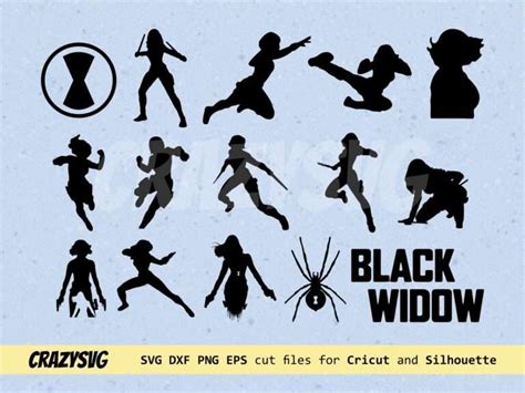 Black Widow Svg Bundle Silhouette Vectorency