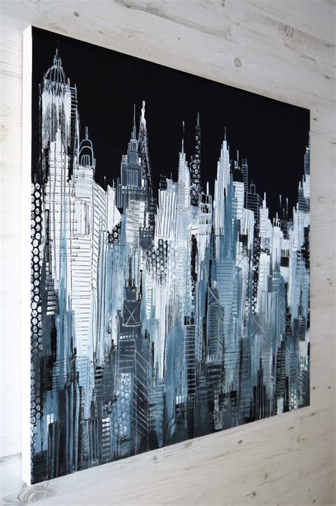 Midnight Skyline 2 Painting By Irina Rumyantseva Artmajeur