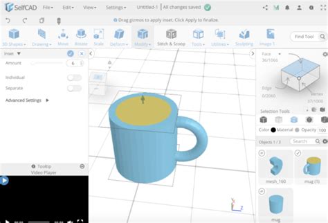 Learn Selfcad 3d Modeling Design A Mug Custom Maker Pro