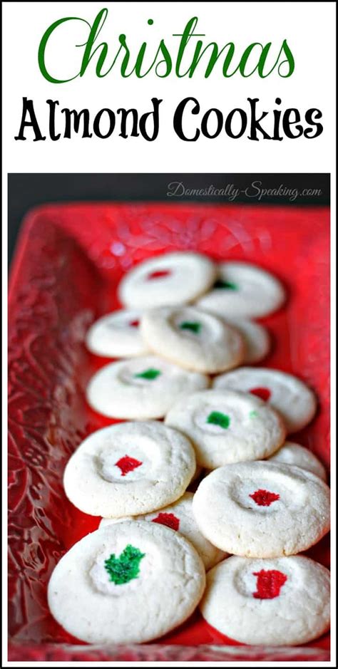 Both gluten free and paleo too (if you leave off the frosting!). Christmas Almond Cookies - Domestically Speaking