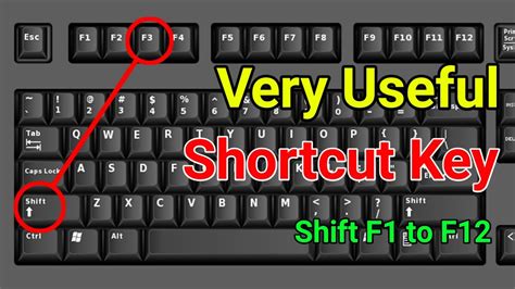 Shift F1 To Shift F12 Keyboard Shortcut Key F1 To F12 Functions Key