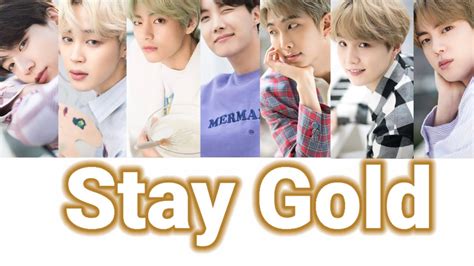 Bts Stay Gold 방탄소년단防弾少年団 Stay Gold Lyrics 日本語字幕 Youtube