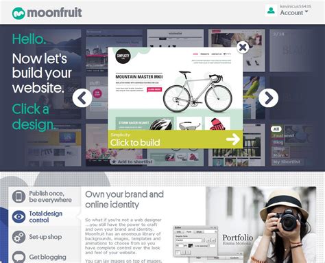 Free Website Builder | Make Your Own Website | Moonfruit | Builder website, Build blog, Website ...