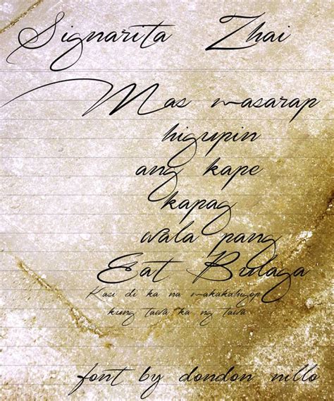 1001 free fonts propose une vaste sélection de polices calligraphie pour windows, macintosh et linux. Signarita Zhai Schriftart | dafont.com | Schriftarten ...