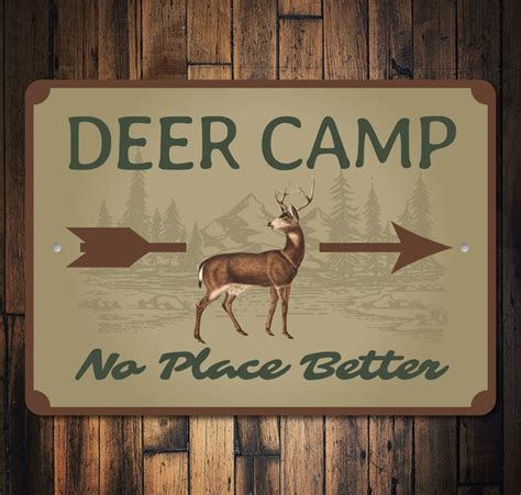 Deer Camp Decor Deer Camp Sign Deer Lover T Deer Decor Etsy