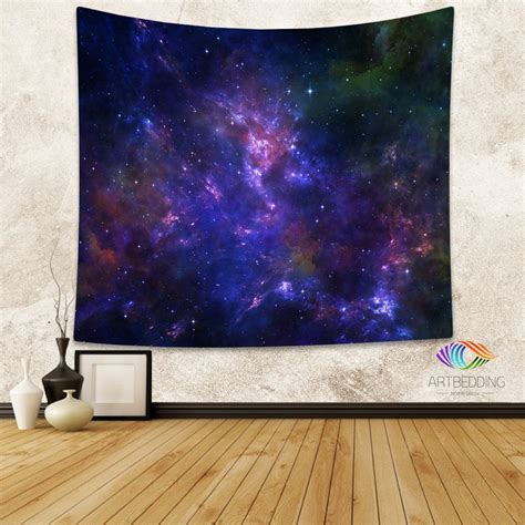 Galaxy Tapestry Deep Space Nebula With Stars Wall Tapestry Galaxy