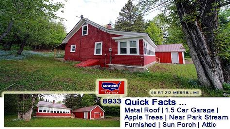 Maine Real Estate Homes For Sale 58 Rt 212 Merrill Me Mooers Realty