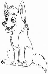 Wolf Coloring Baby Printable sketch template