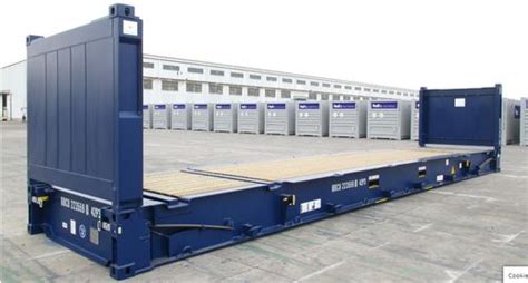 Flat Rack Intermodal Container 40 Flat Rack Bullbox Steel