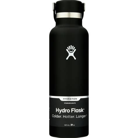 Hydro Flask Standard Mouth 21 Oz Bottle With Flex Cap Black 21 Oz 1 Each Instacart