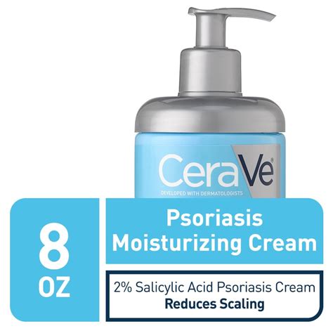 Cerave Moisturizing Cream For Psoriasis Treatment 8 Oz With Salicylic