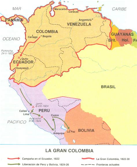 Gran Colombia 1819 1830 El Sueño De Simón Bolívar