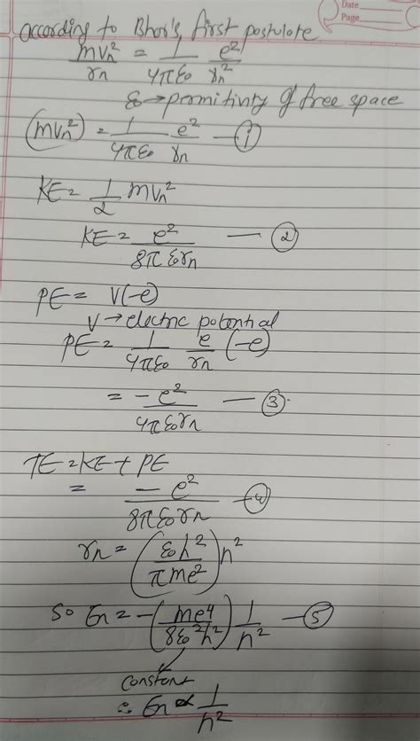 Derive The Expression For Total Energy Of Electron Toppr