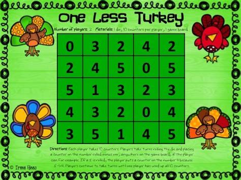 no prep print and play packs ~ turkey themed math games for thanksgiving ~ math games math fact
