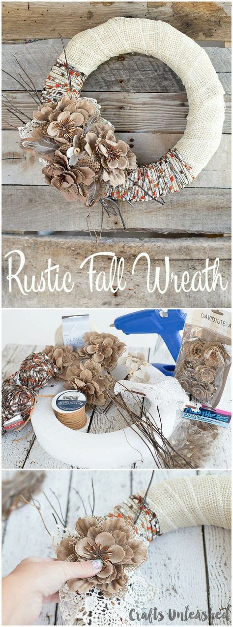 Fall Wreath Diy Project Idea Burlap And Yarn Consumer Crafts