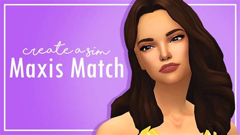 🍋sims 4 Create A Sim Maxis Match🍋 Youtube