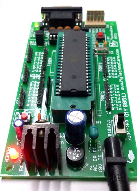 8051 Microcontroller Board With Zif Socket 8051 Kit My Technocare