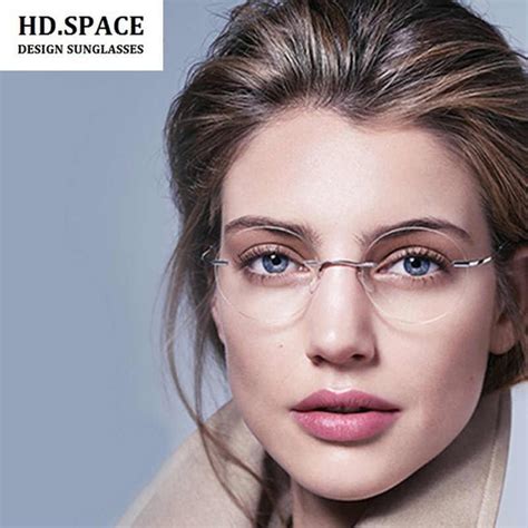 Round Rimless Optical Frame Men Women Rimless Glasses Fashion Eye Glasses Glasses Frames