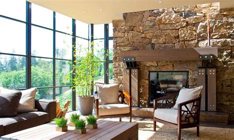 California Modern Mountain House Living Room By Bjella