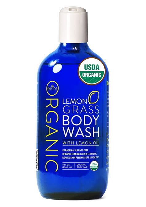 usda organic lemongrass body wash by be one organics organic body wash paraben