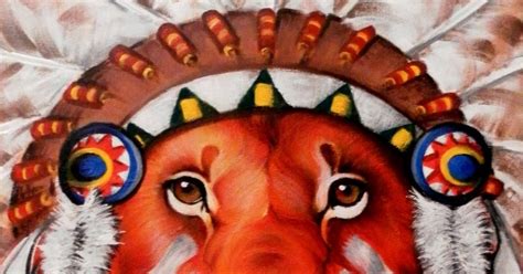 Joy Of Art By Marina Joy Original Fine Art Of Lion In Native American
