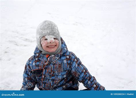 Child With Snow On Face Stock Photo Image Of Lifestyle 109208224
