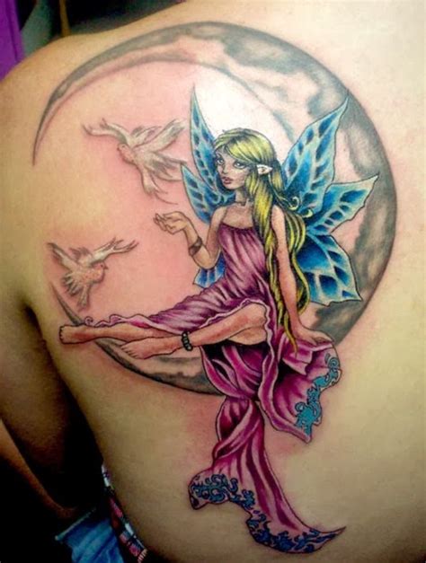 20 Moon Tattoos Small Fairy Tattoos Fairy Tattoo Fantasy Tattoos