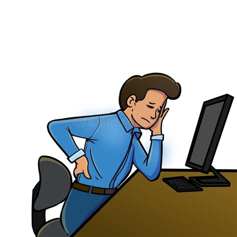 Backache In Office Stock Illustration Illustration Of Lifestyle 73015657