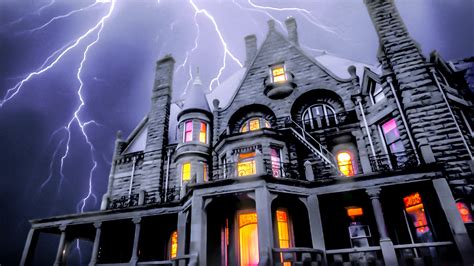 Creepy House On A Stormy Night Image Abyss