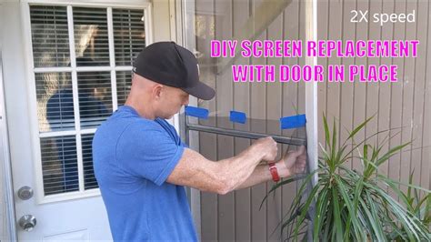 Replace Screen Door Mesh Without Removing Door From Hinges Diy Easy