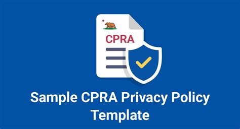 Cpra Privacy Policy Template Termsfeed