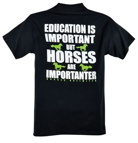 Horses Unlimited Important T Shirt Black Jeffers