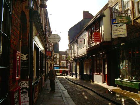York North Yorkshire England~the Shambles In York With Buildings