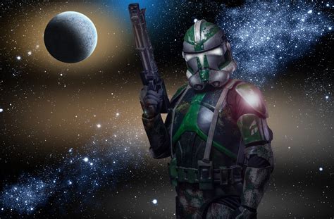 Download Galaxy Planet Clone Trooper Sci Fi Star Wars Hd Wallpaper By